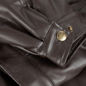 DEBOSSED WAVY JACKET｜BROWN