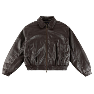 DEBOSSED WAVY JACKET｜BROWN