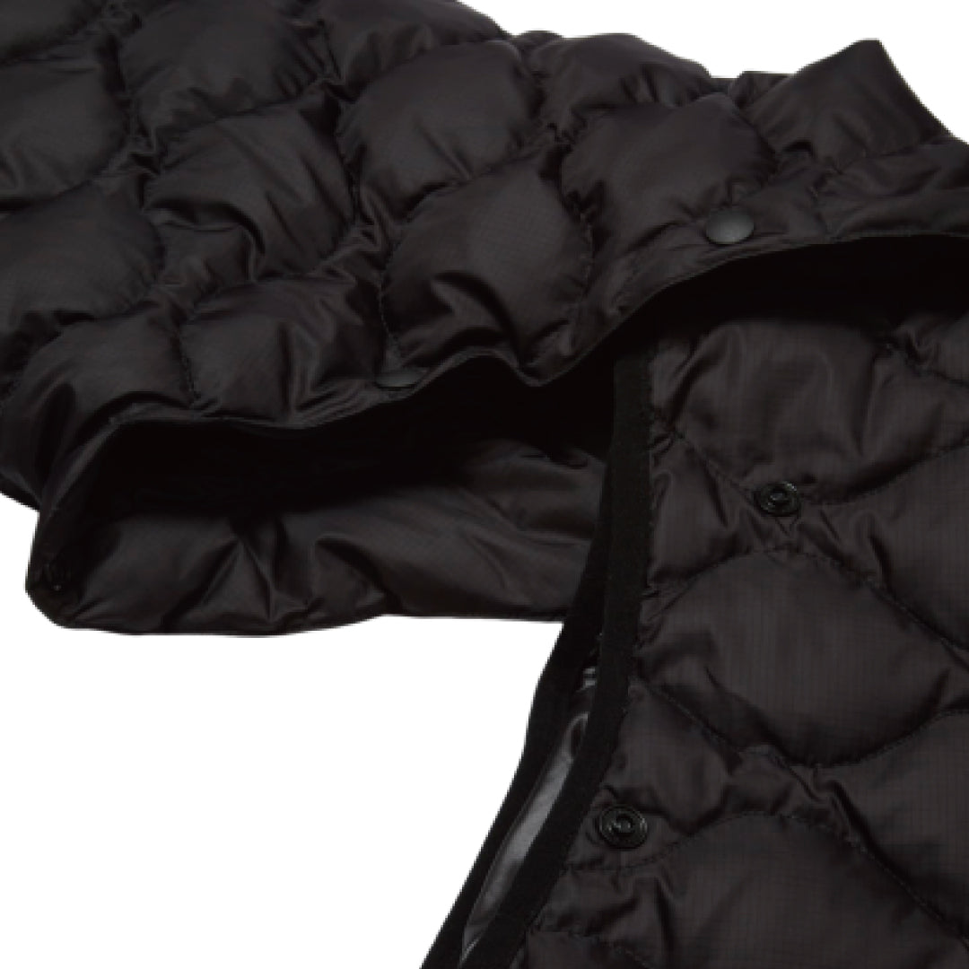 REMOVABLE SLEEVE DOWN JACKET｜BLACK