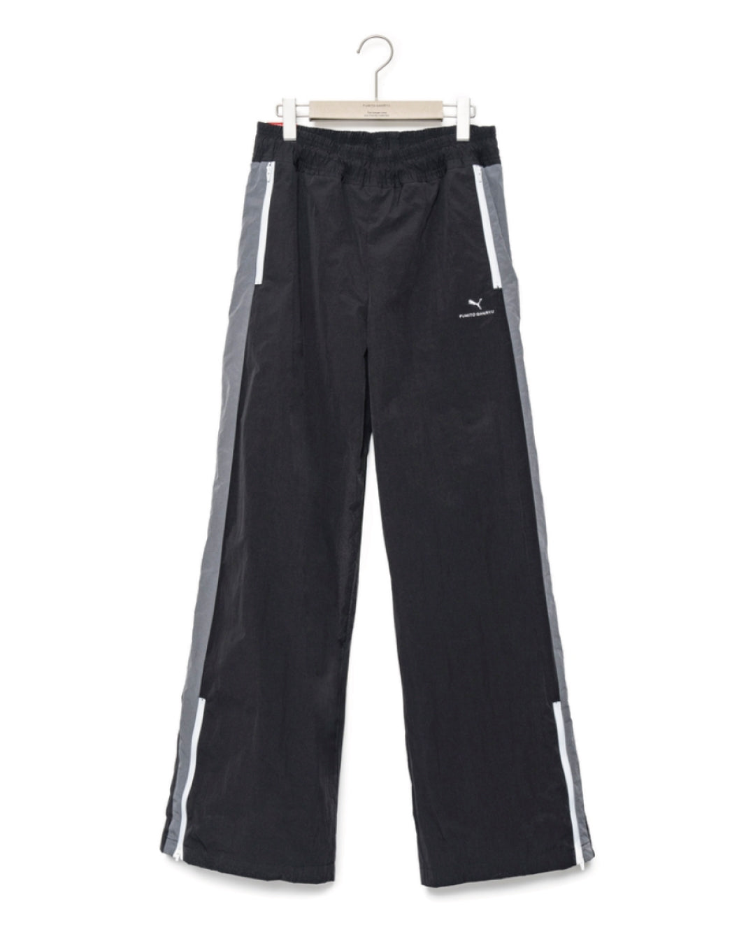PUMA ZIP-UP FLARED PANTS（RED LABEL)｜BLACKxGRAYxWHITE