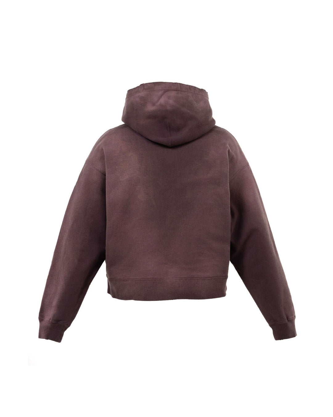 "ROSE" DISTRESSED DISTRESSED ZIP-UP SHORT HOODIE｜BROWN