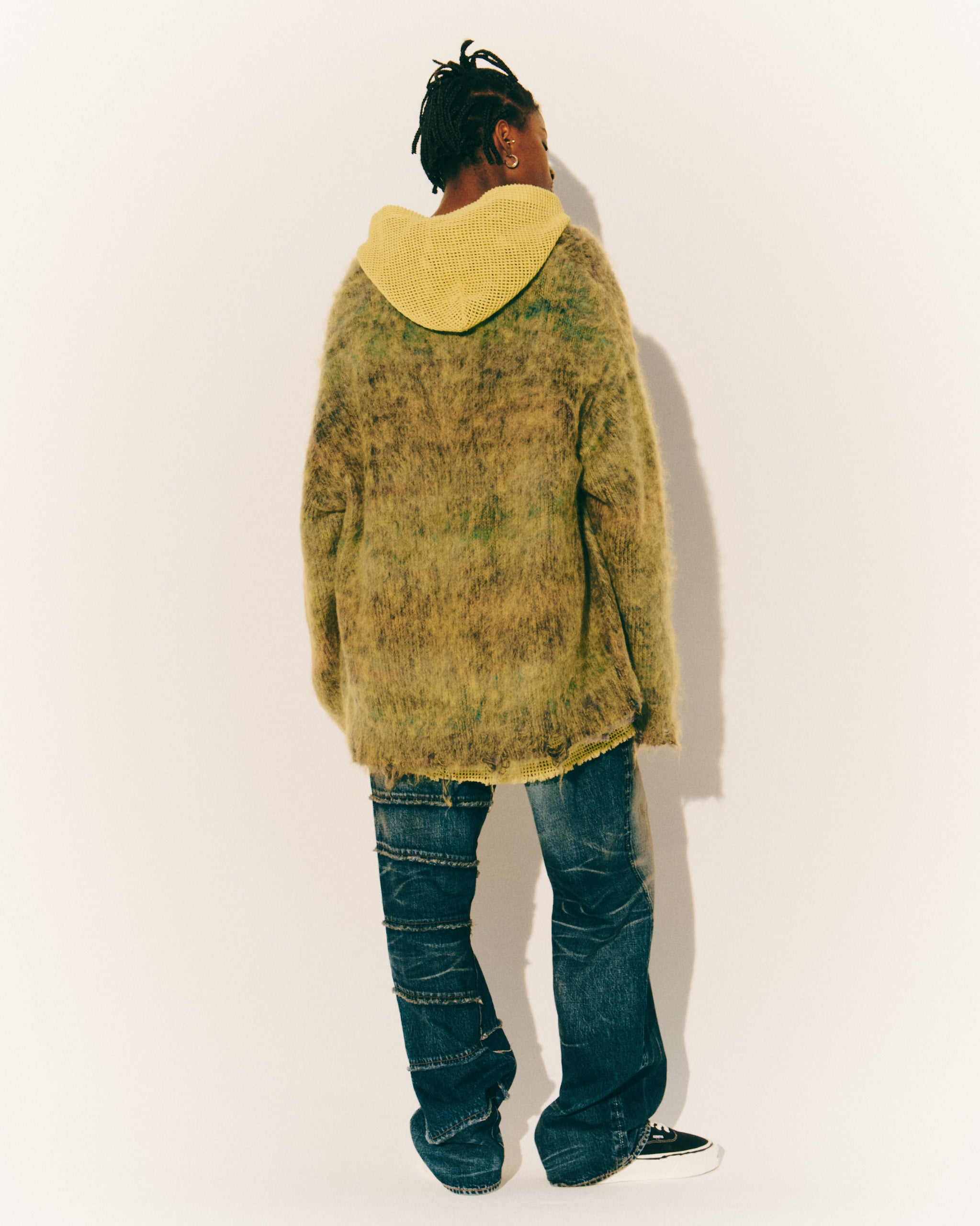 KASURI MOHAIR CARDIGAN｜YELLOW