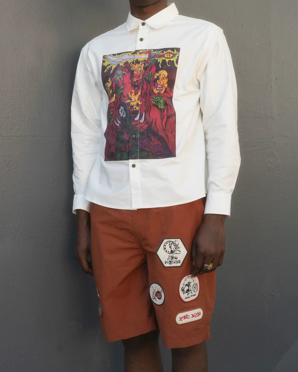 MYTHIC STAR OXFORD SHIRT｜WHITE