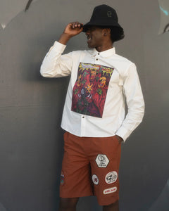 MYTHIC STAR OXFORD SHIRT｜WHITE