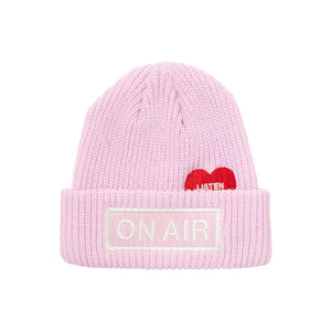 ON AIR BASIC LOGO CUFF BEANIE｜PINK