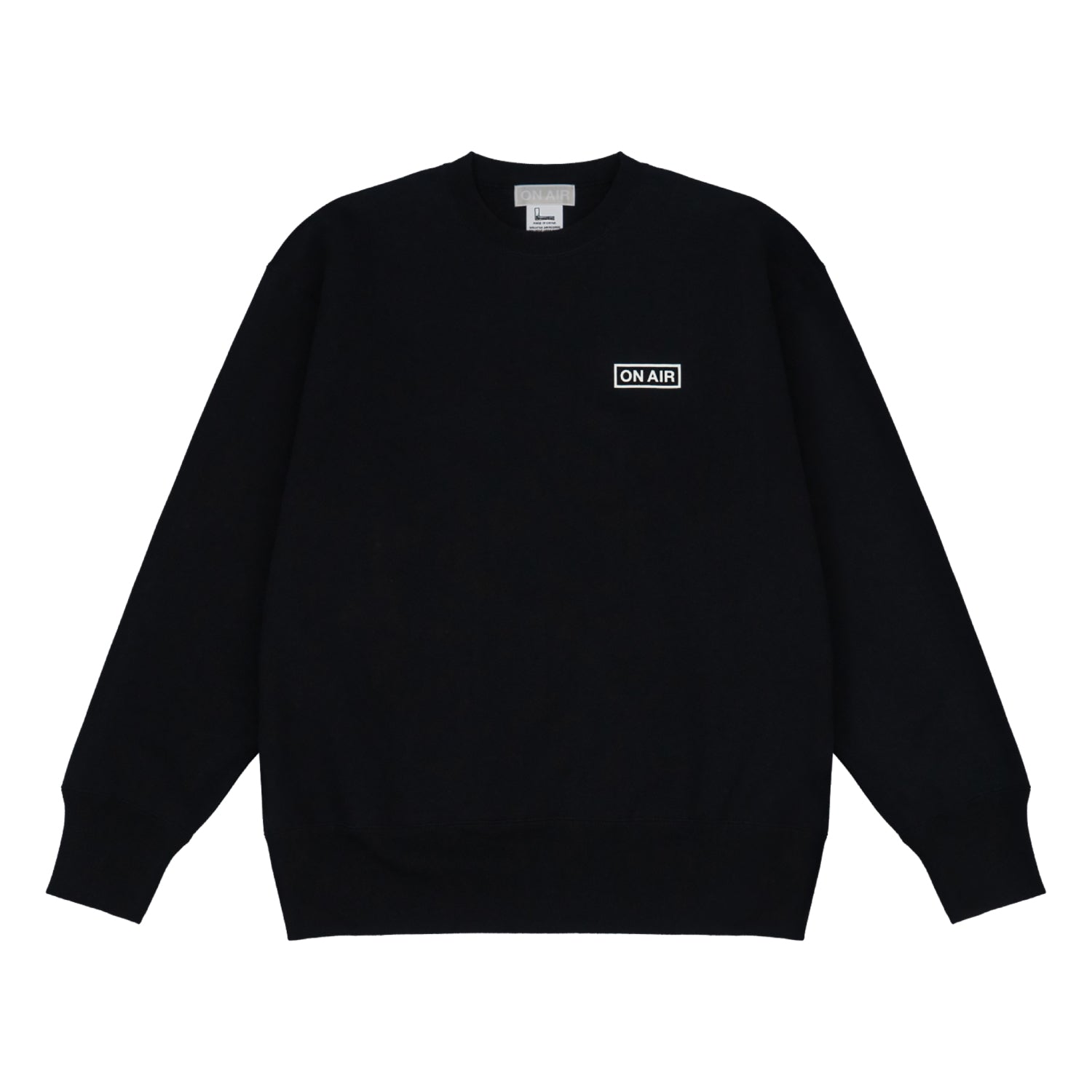ON AIR BASIC LOGO HEAVYWEIGHT FLEECE CREW｜BLACK