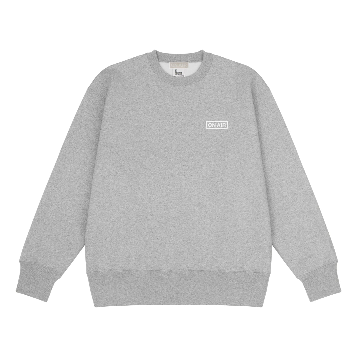 ON AIR BASIC LOGO HEAVYWEIGHT FLEECE CREW｜GREY HEATHER