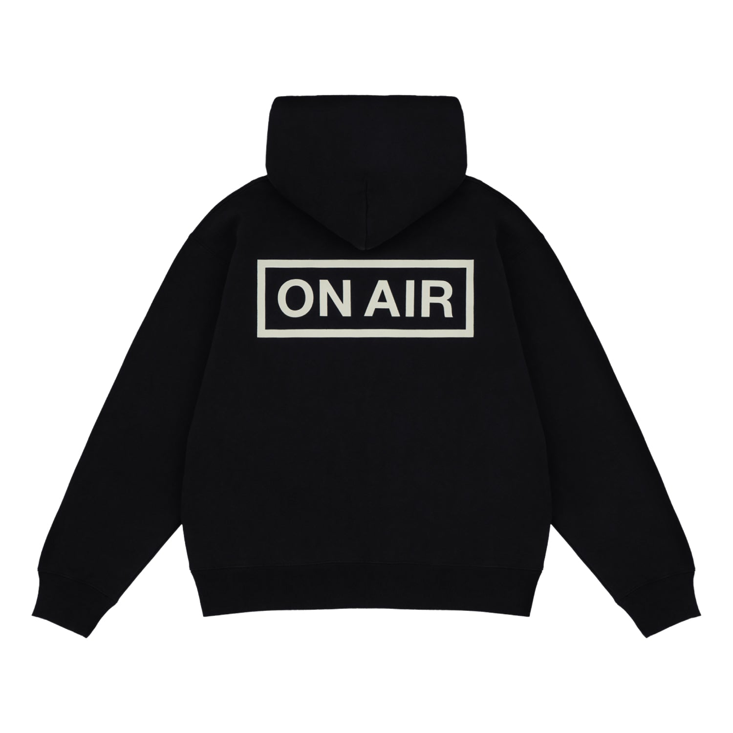 ON AIR BASIC LOGO HEAVYWEIGHT FLEECE FULL ZIP HOODIE｜BLACK