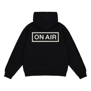 ON AIR BASIC LOGO HEAVYWEIGHT FLEECE FULL ZIP HOODIE｜BLACK