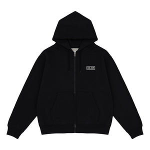 ON AIR BASIC LOGO HEAVYWEIGHT FLEECE FULL ZIP HOODIE｜BLACK