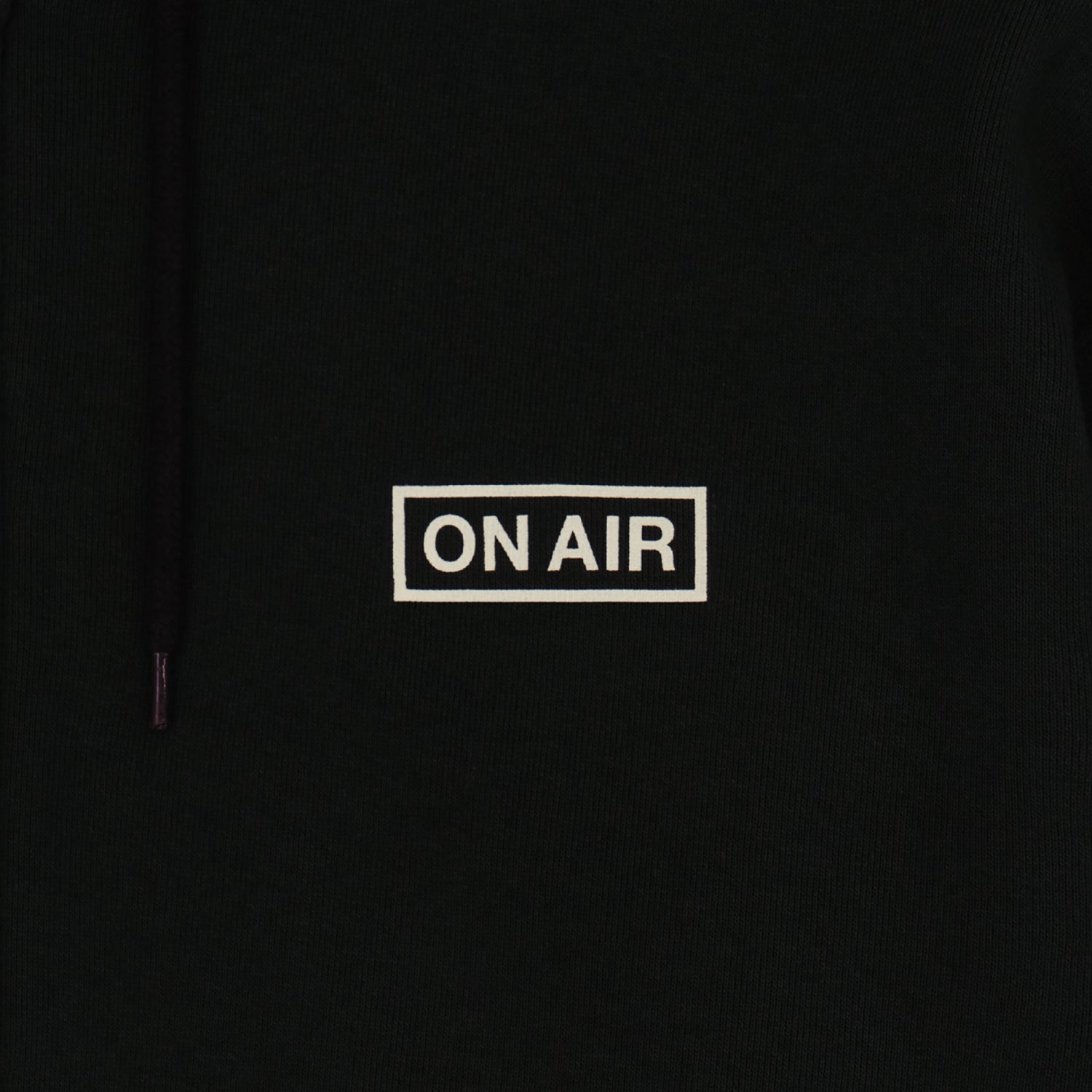 ON AIR BASIC LOGO HEAVYWEIGHT FLEECE FULL ZIP HOODIE｜BLACK