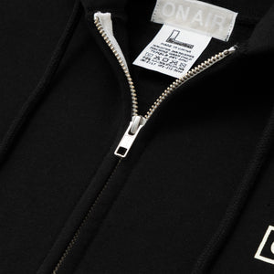 ON AIR BASIC LOGO HEAVYWEIGHT FLEECE FULL ZIP HOODIE｜BLACK
