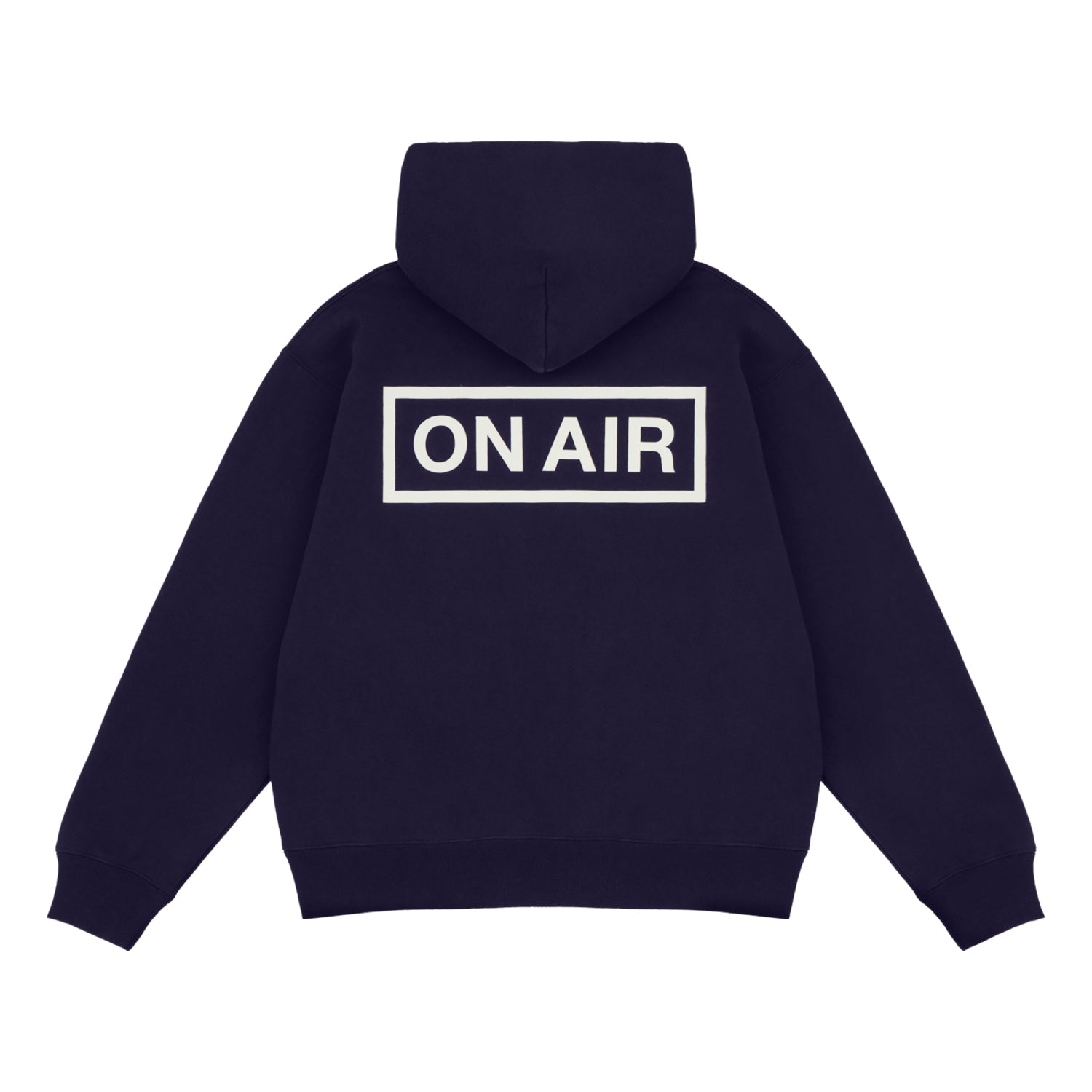 ON AIR BASIC LOGO HEAVYWEIGHT FLEECE FULL ZIP HOODIE｜NAVY