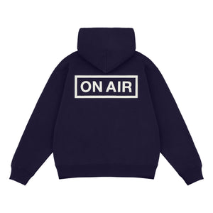 ON AIR BASIC LOGO HEAVYWEIGHT FLEECE FULL ZIP HOODIE｜NAVY