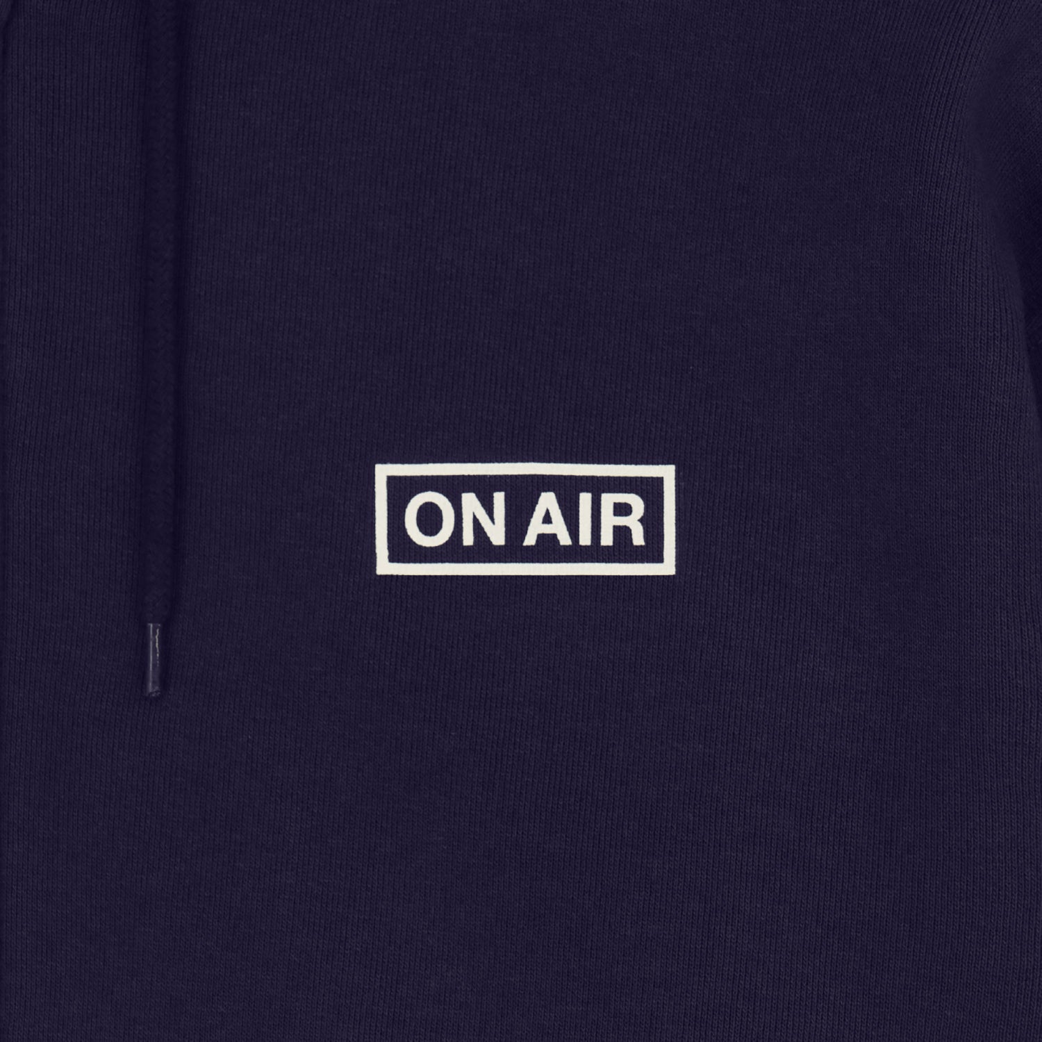 ON AIR BASIC LOGO HEAVYWEIGHT FLEECE FULL ZIP HOODIE｜NAVY