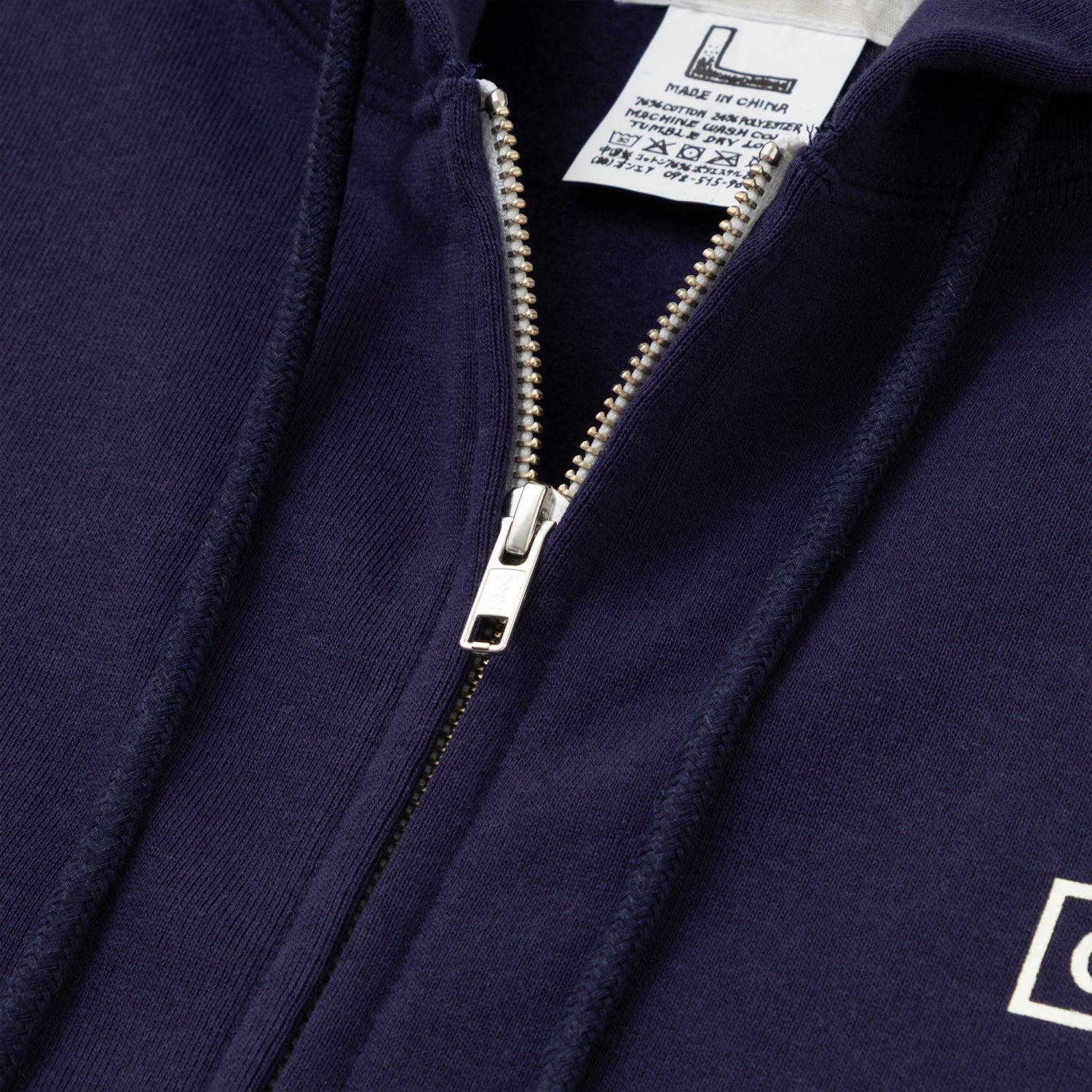 ON AIR BASIC LOGO HEAVYWEIGHT FLEECE FULL ZIP HOODIE｜NAVY
