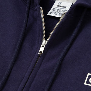 ON AIR BASIC LOGO HEAVYWEIGHT FLEECE FULL ZIP HOODIE｜NAVY