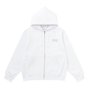 ON AIR BASIC LOGO HEAVYWEIGHT FLEECE FULL ZIP HOODIE｜WHITE