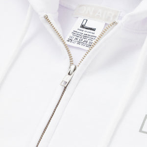 ON AIR BASIC LOGO HEAVYWEIGHT FLEECE FULL ZIP HOODIE｜WHITE