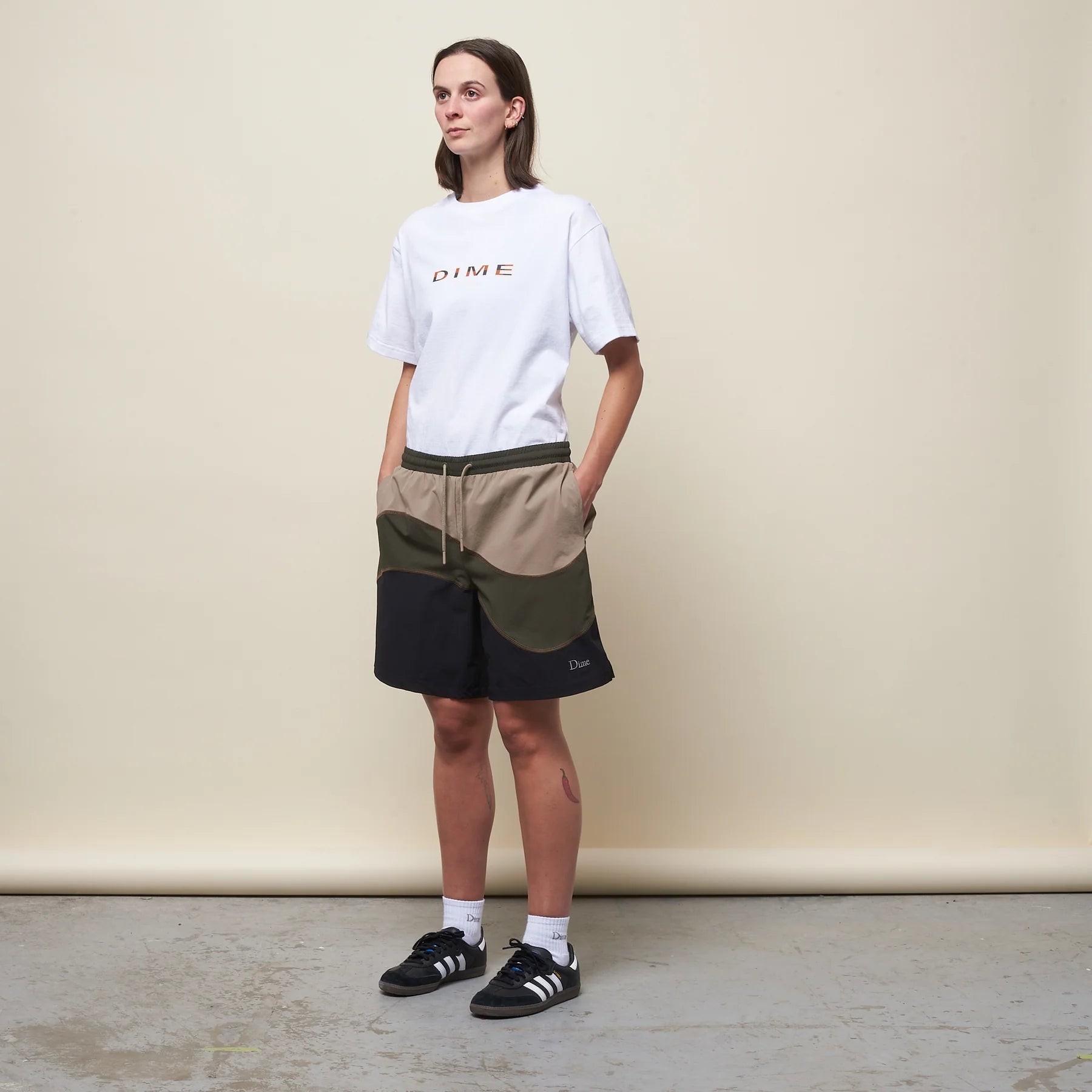 DIME WAVE SPORTS SHORTS｜KHAKI