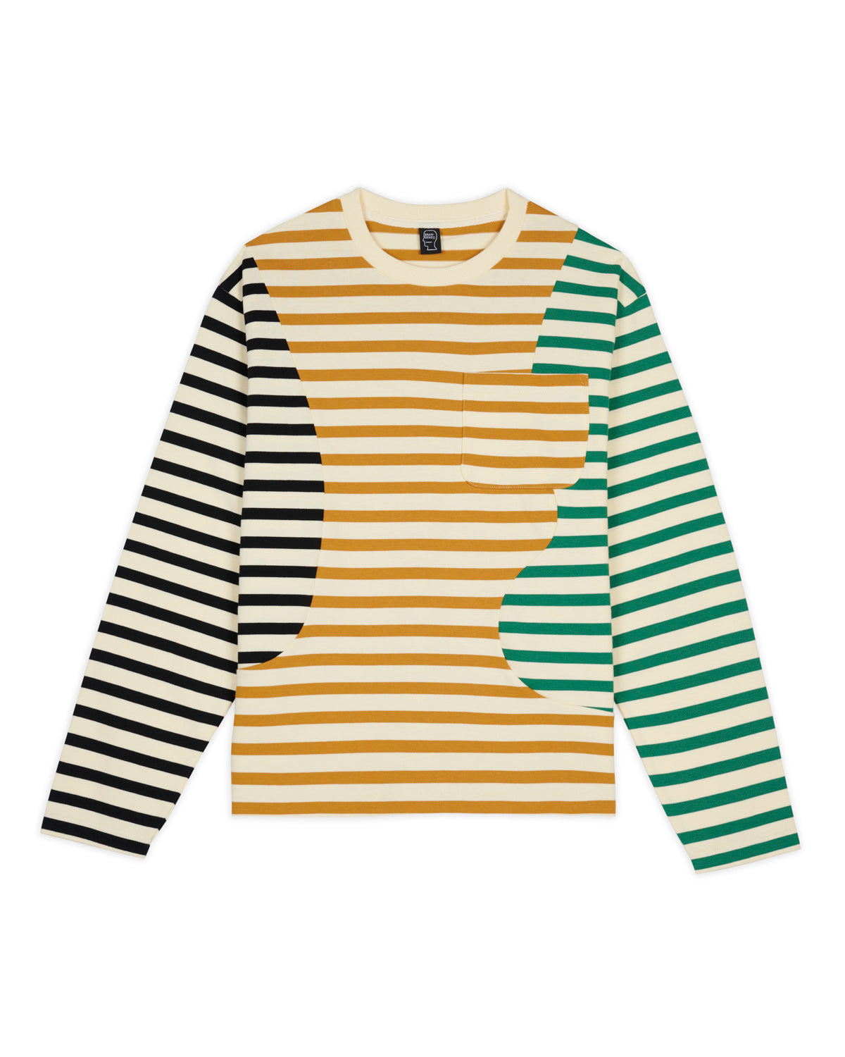 ORGANIC PANELED STRIPE LONG SLEEVE