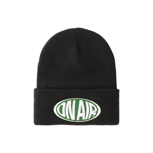 ON AIR OVAL LOGO PLAIN KNIT HAT｜BLACK
