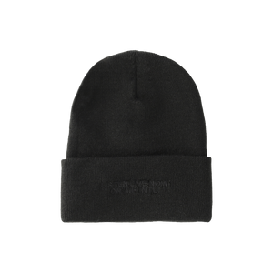 ON AIR OVAL LOGO PLAIN KNIT HAT｜BLACK