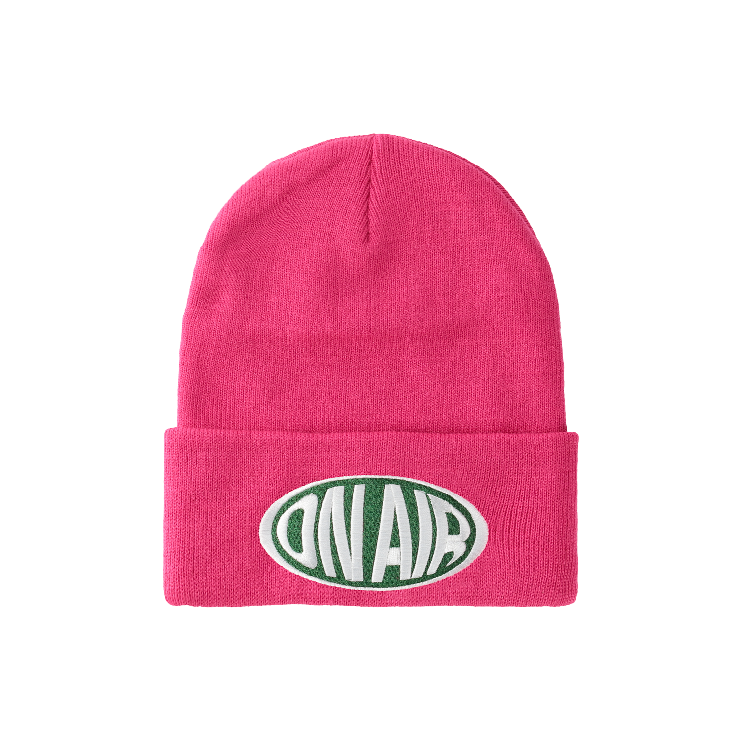 ON AIR OVAL LOGO PLAIN KNIT HAT｜HOT PINK