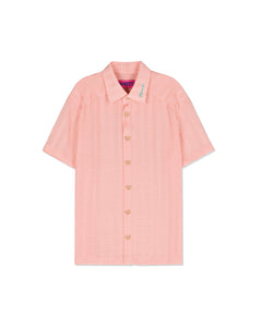 BEAR BUTTON CHECKERED SHIRT｜PINK