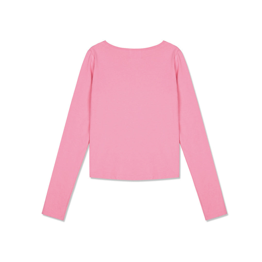 LOVE CITY BOAT NECK T-SHIRT｜PINK