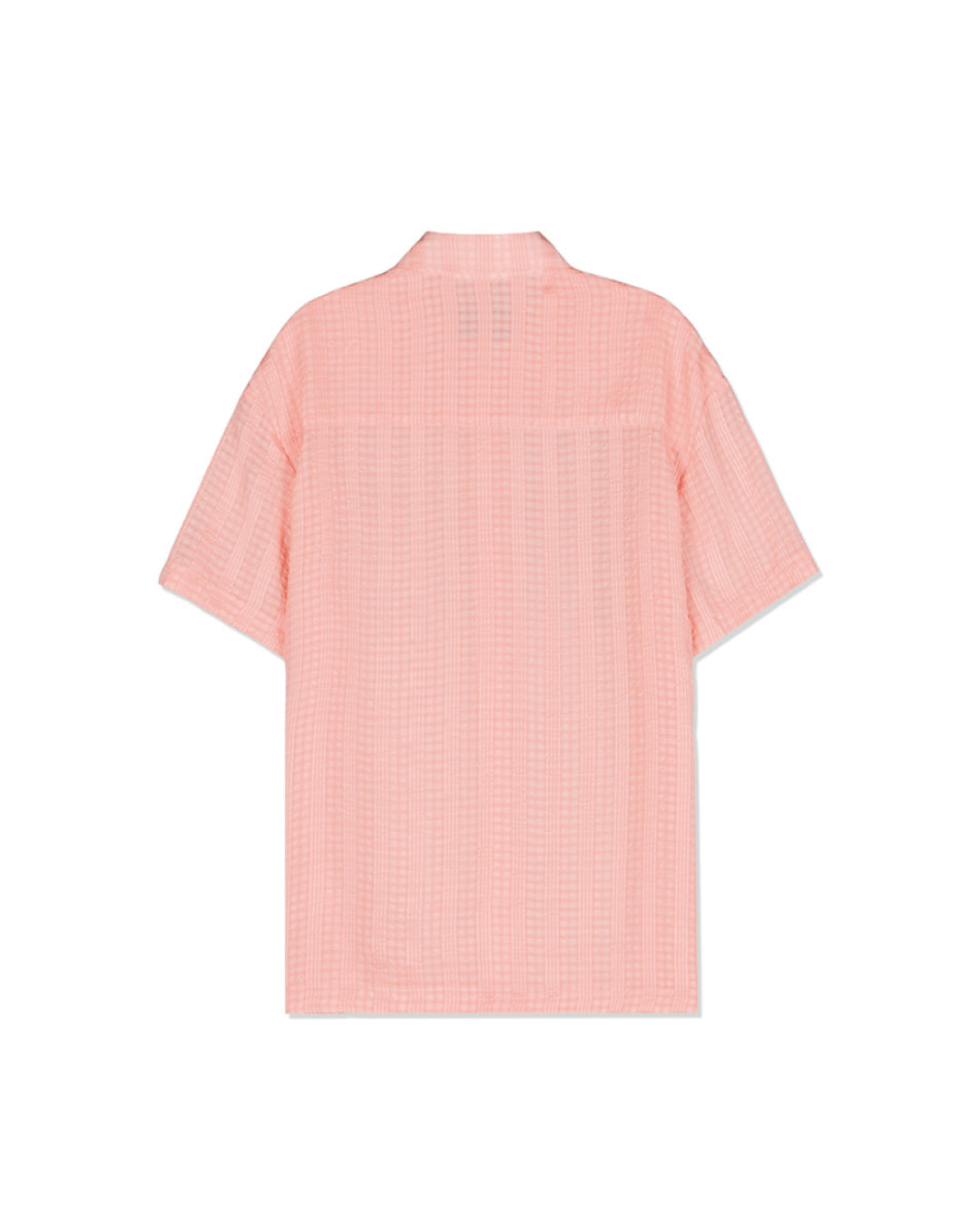 BEAR BUTTON CHECKERED SHIRT｜PINK