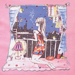 LOVE CITY BOAT NECK T-SHIRT｜PINK