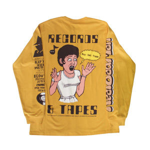 RECORDS AND TAPES LS TEE｜MUSTARD