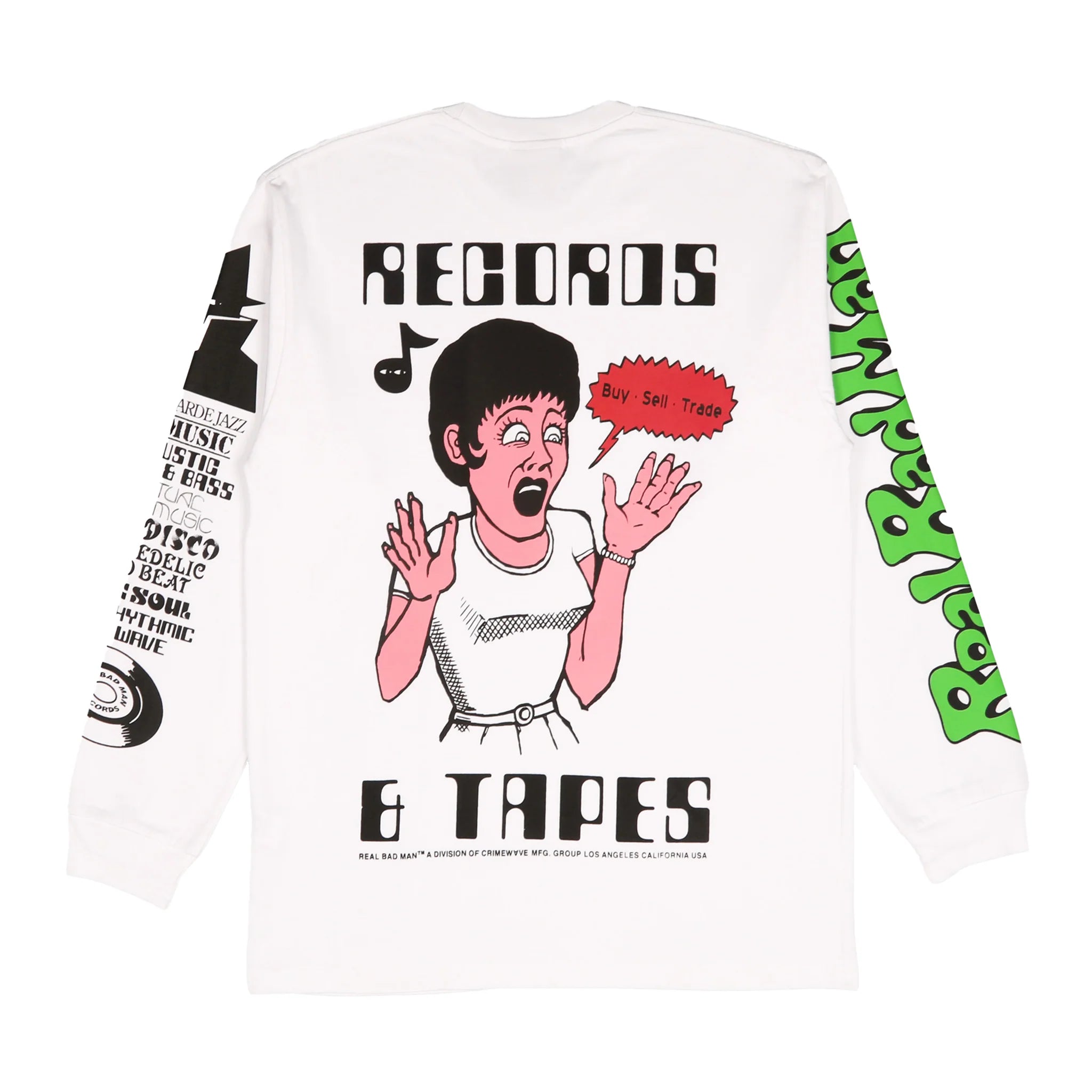 RECORDS AND TAPES LS TEE｜WHITE