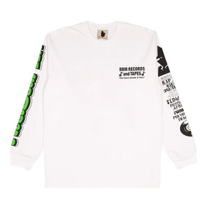 RECORDS AND TAPES LS TEE｜WHITE
