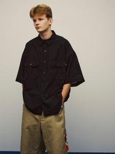 CONVERTIBLE WORK SHIRT｜BLACK