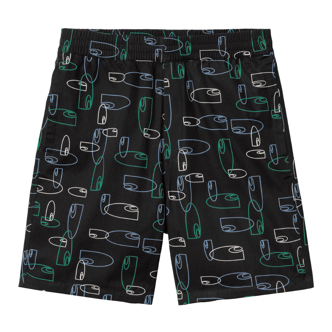 SUMOR SHORT｜OUTLINE PRINT BLACK