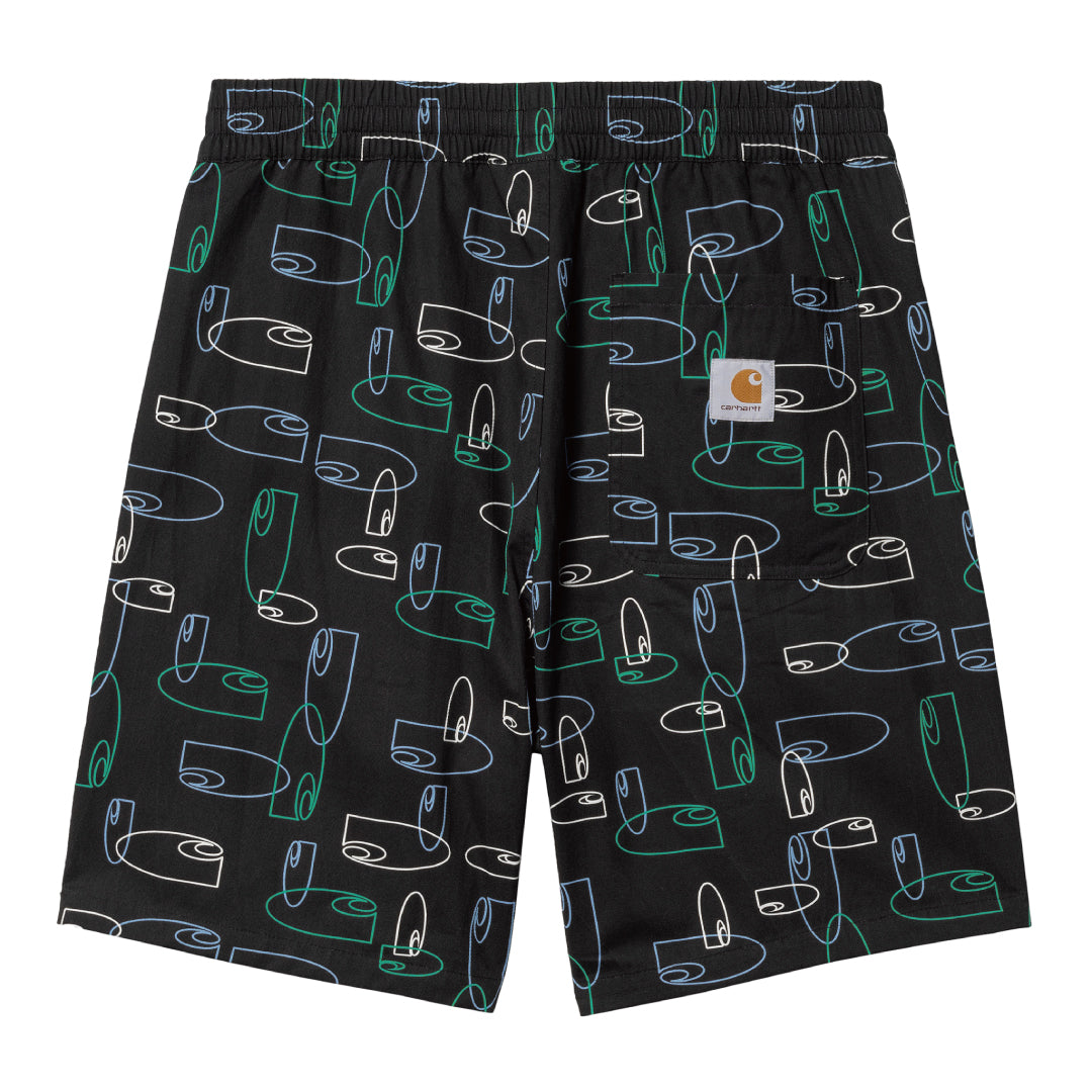 SUMOR SHORT｜OUTLINE PRINT BLACK