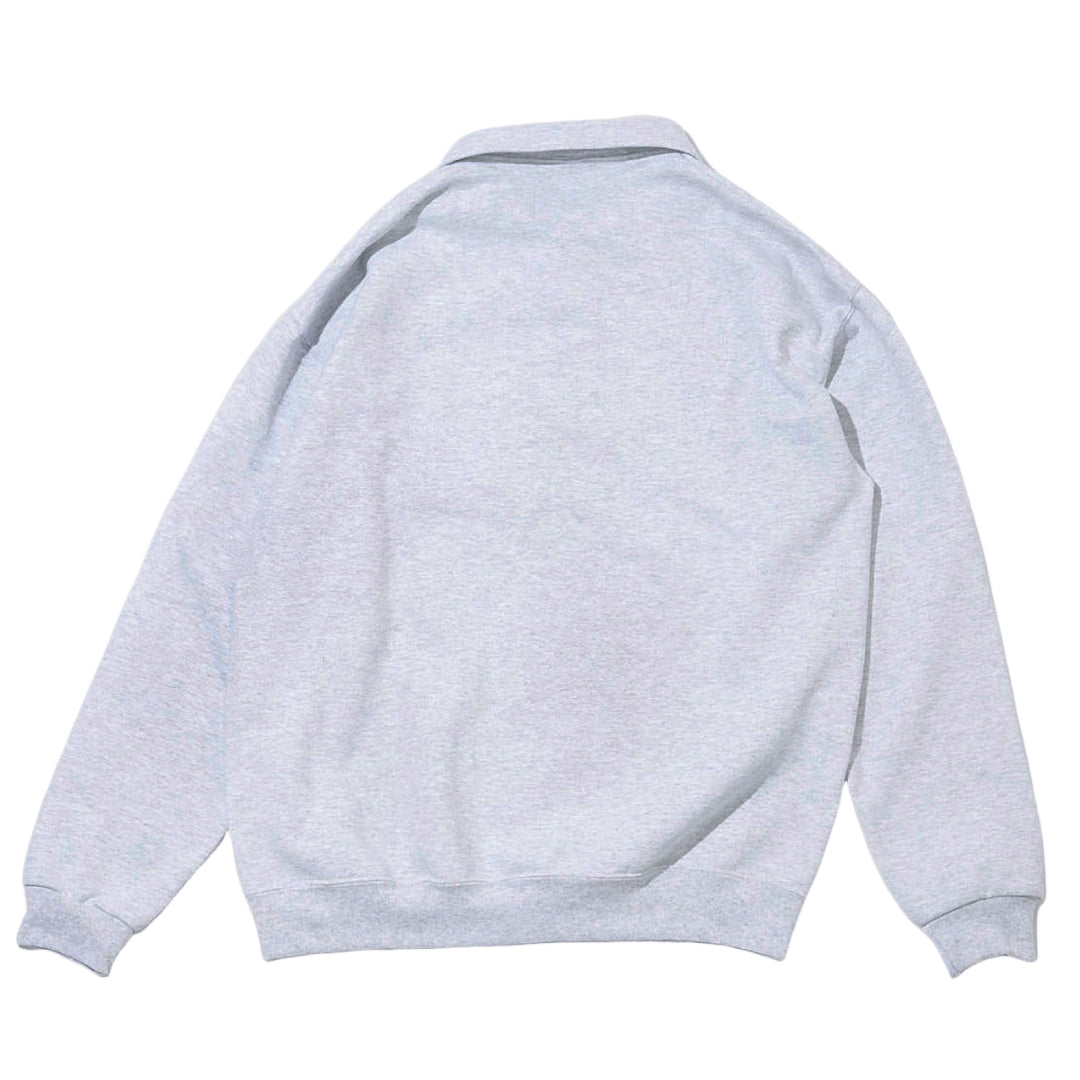 ARCH LOGO QUARTER ZIP SWEATSHIRT｜ASH