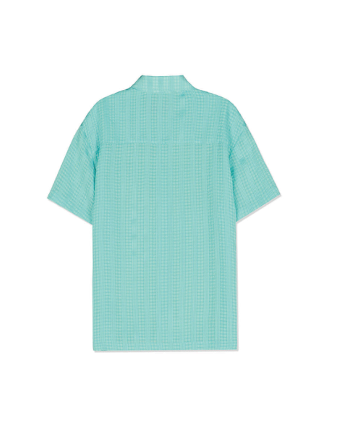 BEAR BUTTON CHECKERED SHIRT｜SKY BLUE