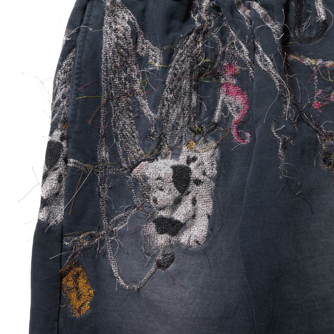 EMBROIDERED CHAIN SWEATPANTS｜GREY
