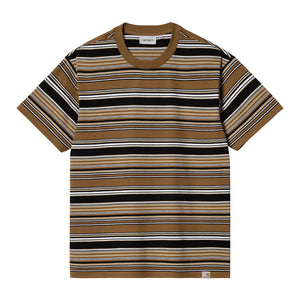 S/S LAFFERTY T-SHIRT｜LAFFERTY STRIPE, HAMILTON BROWN