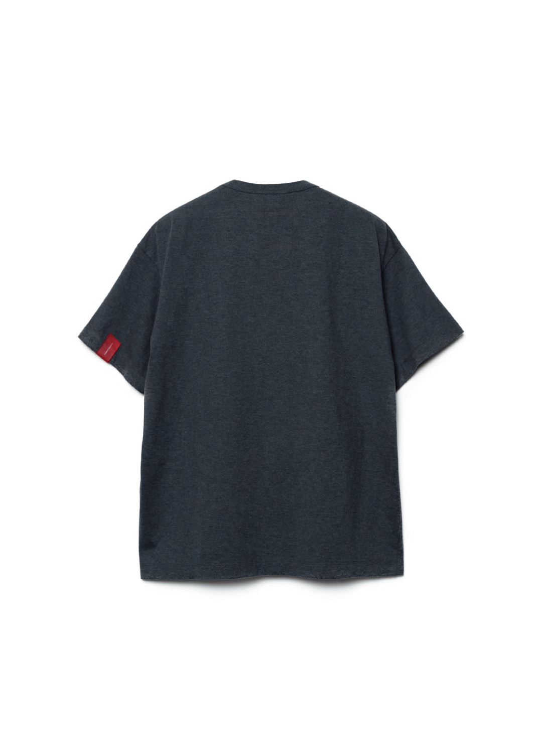 RED LABEL｜PATTERN F-PATCHWORK TEE B｜DARK HEATHER GR X HEATHER GR