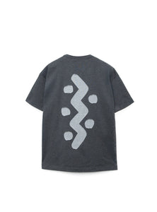 RED LABEL｜PATTERN B-PATCHWORK TEE B｜DARK HEATHER GR X HEATHER GR