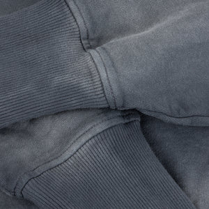 CROPPED ZIP HOODIE｜BLACK WASHED