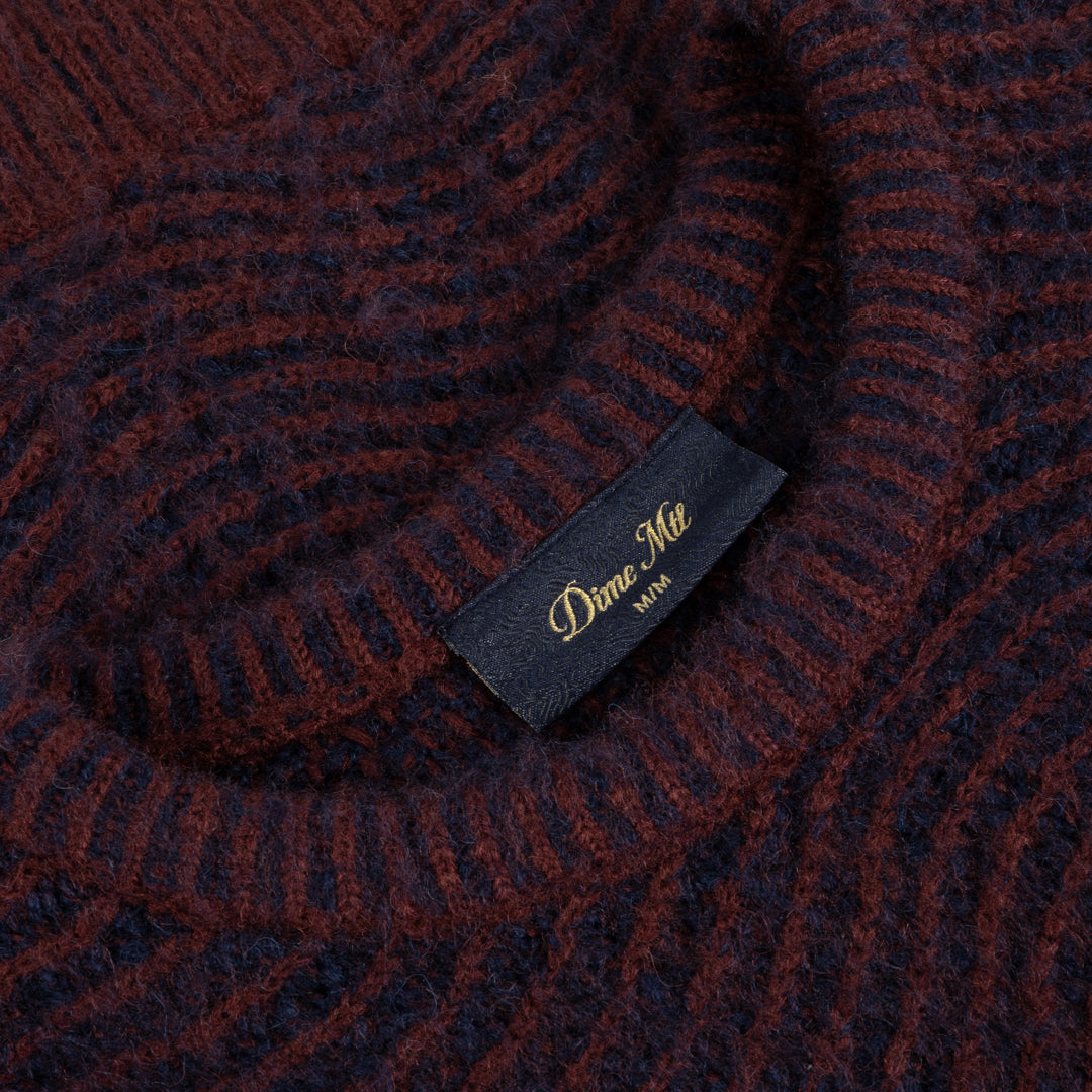MOHAIR WAVE KNIT｜BURGUNDY