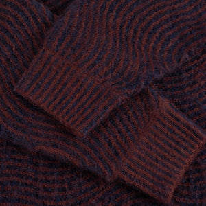 MOHAIR WAVE KNIT｜BURGUNDY