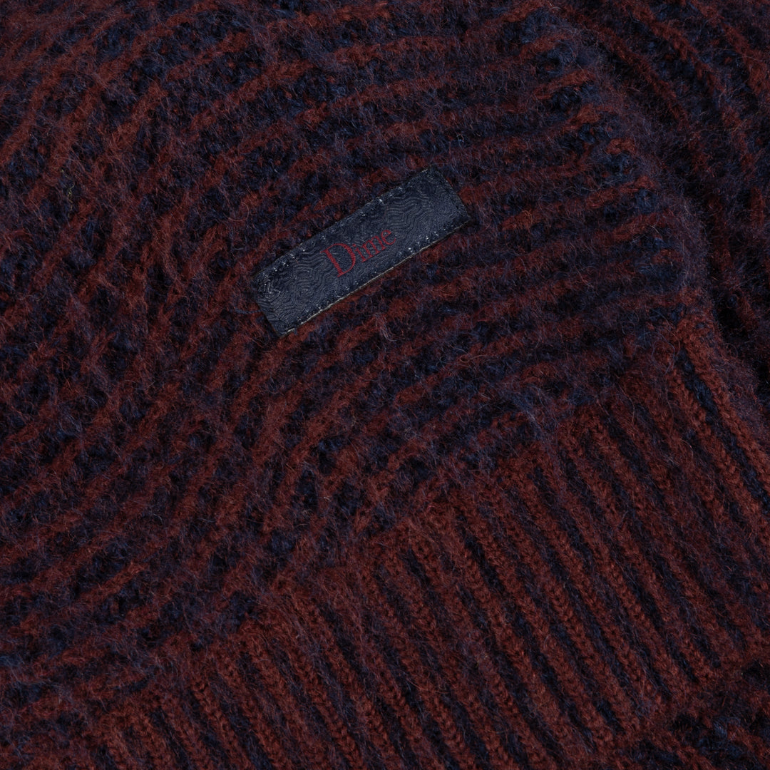 MOHAIR WAVE KNIT｜BURGUNDY