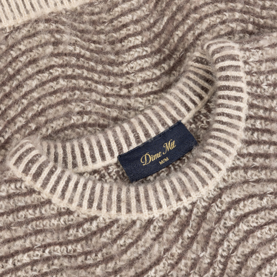 MOHAIR WAVE KNIT｜CAMEL
