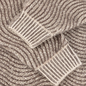 MOHAIR WAVE KNIT｜CAMEL